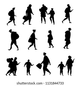 Set character different student elementary school boy,secondary schoolboy, students of college, university and graduate go to school isolated