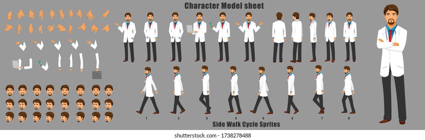 set of character model different states