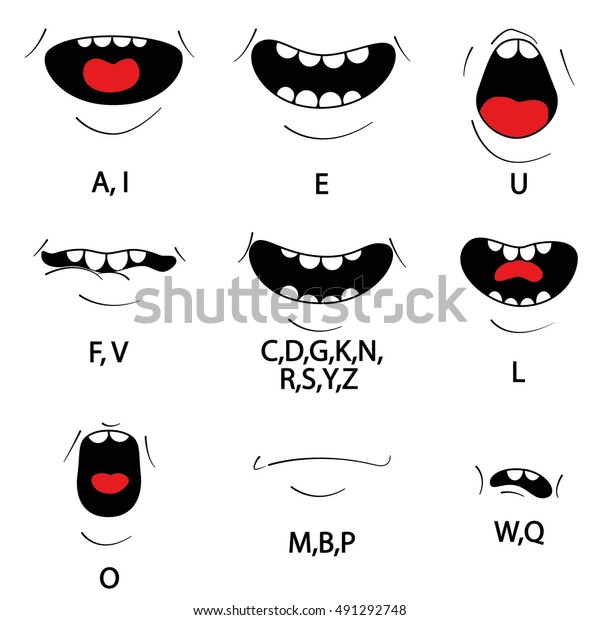 Set Character Speaks Animation Stock Vector (Royalty Free) 491292748 ...