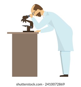 Set of Characters Carrying Out Scientific Researches. Vector Illustration.. Item 2