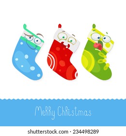 set of characters Christmas socks