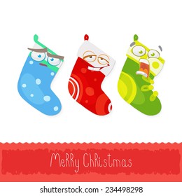 set of characters Christmas socks