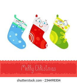 set of characters Christmas socks