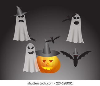 Set of characters for Halloween 