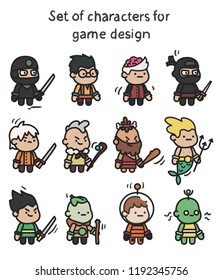 A set of characters ready for animation. Character for mobile applications and game design.
