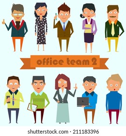 set characters for use in design. office team. vector.