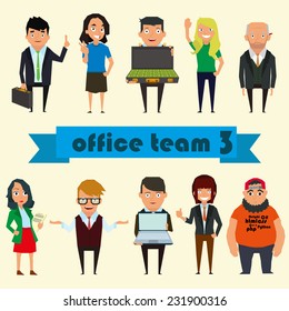 set characters for use in design. office team. vector.