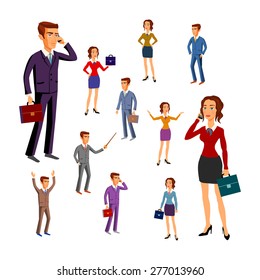 set characters for use in design. office team. vector. art man women