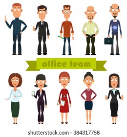 set characters for use in design. office team. vector.