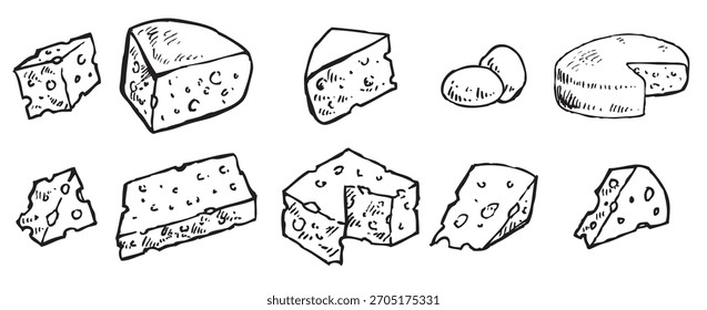 Conjunto de Ilustración vectorial Charcuterie