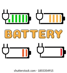 Set of charger Icon Vector, charger Icon