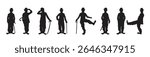 Set of Charlie Chaplin vector
