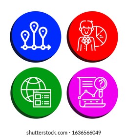 Set of chart icons. Such as Timeline, Pie chart, Website, Analysis , chart icons