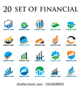 set of chart vector , set of finance logo