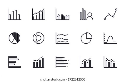 Set of Chart vector icon illustration