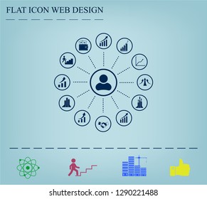 set of charts, vector icon