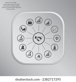 set of charts, vector icon