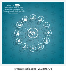 set of charts, vector icon