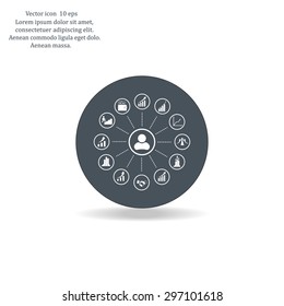 set of charts, vector icon