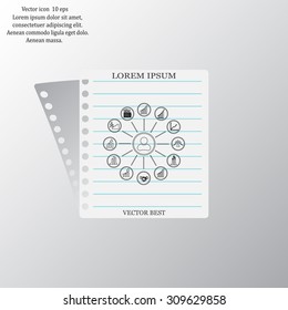 set of charts, vector icon