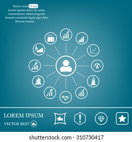 set of charts, vector icon