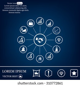 set of charts, vector icon