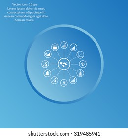 set of charts, vector icon