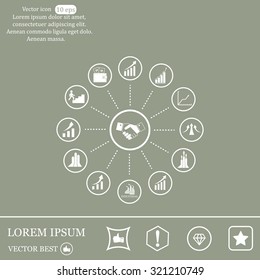 set of charts, vector icon