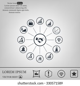 set of charts, vector icon