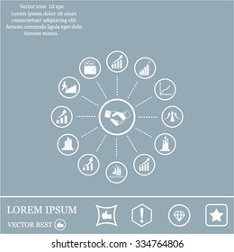 set of charts, vector icon