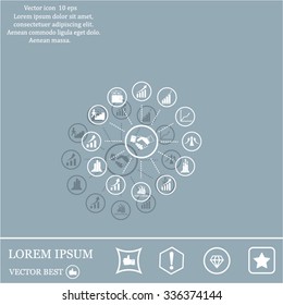 set of charts, vector icon