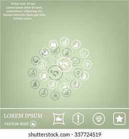 set of charts, vector icon