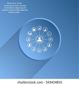 set of charts, vector icon