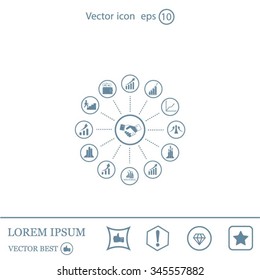 set of charts, vector icon