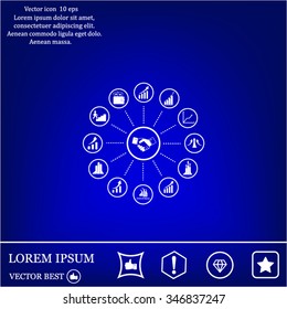 set of charts, vector icon
