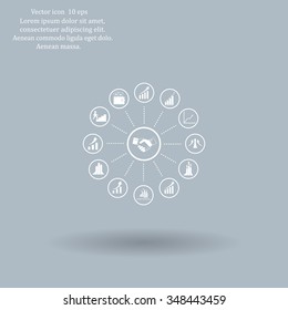 set of charts, vector icon