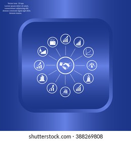 set of charts, vector icon