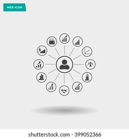 set of charts, vector icon