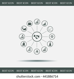 set of charts, vector icon