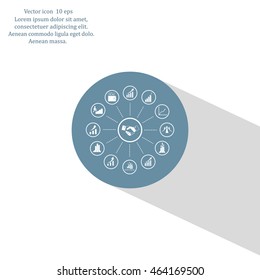 set of charts, vector icon