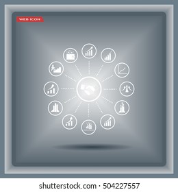 set of charts, vector icon