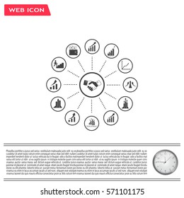 set of charts, vector icon