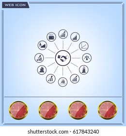set of charts, vector icon