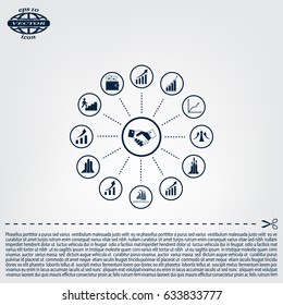 set of charts, vector icon