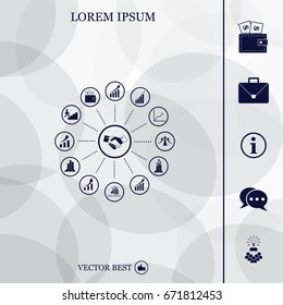 set of charts, vector icon