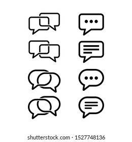 Set of chat bubble icons.