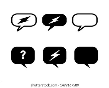 Set of Chat Bubble Line Icons. Editable Stroke. sign and notification for apps.