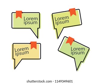 Set of Chat Bubbles Symbol with text template