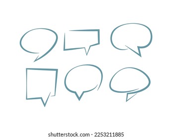 Set of chat bubbles template design