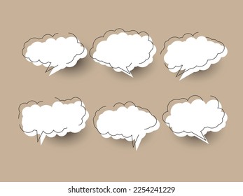 Set of chat bubbles template design